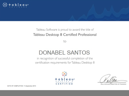 Tableau Desktop Certified Specialist